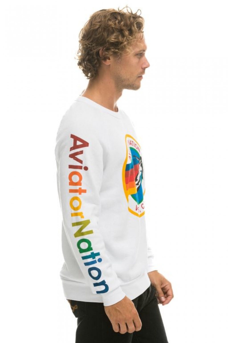 Sudaderas Aviator Nation Mujer White | 18VRJMDSG