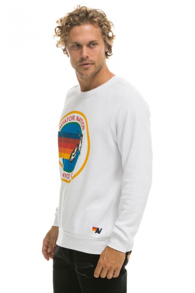 Sudaderas Aviator Nation Mujer White | 18VRJMDSG