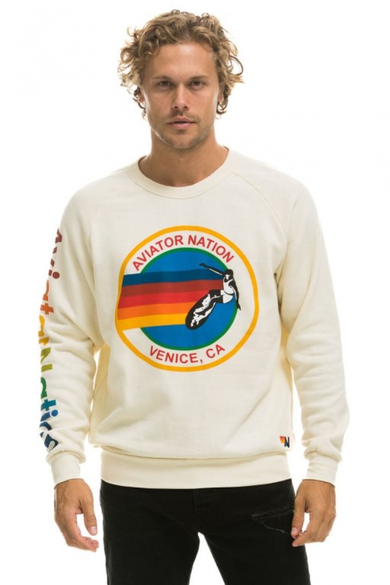Sudaderas Aviator Nation Mujer White | 18VZXWRSF
