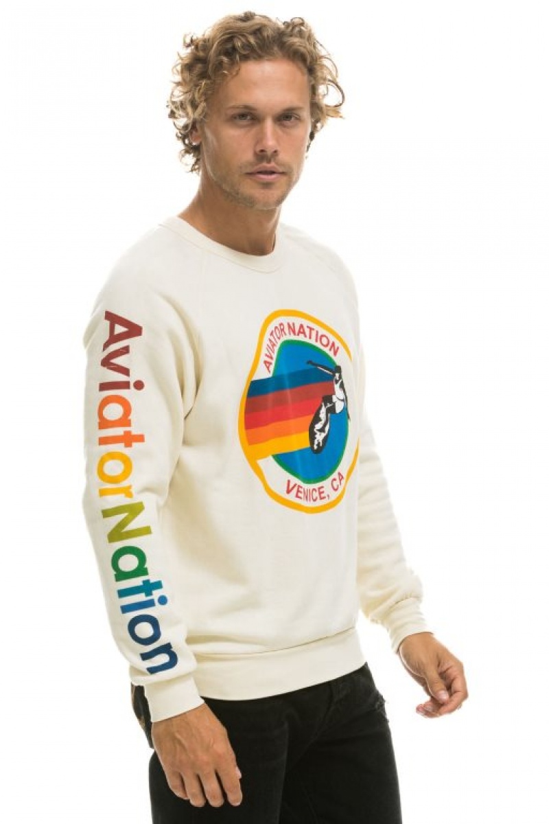 Sudaderas Aviator Nation Mujer White | 18VZXWRSF