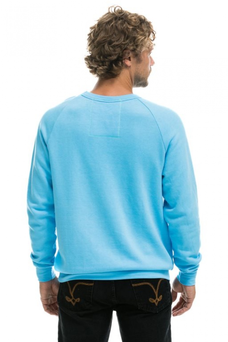 Sudaderas Aviator Nation Never Stop Chasing Rainbows Crew Mujer Blue | 16MZUISGT