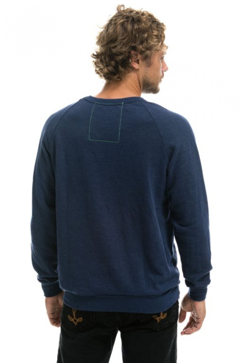 Sudaderas Aviator Nation Never Stop Chasing Rainbows Crew Mujer Navy | 16OCMBUIK