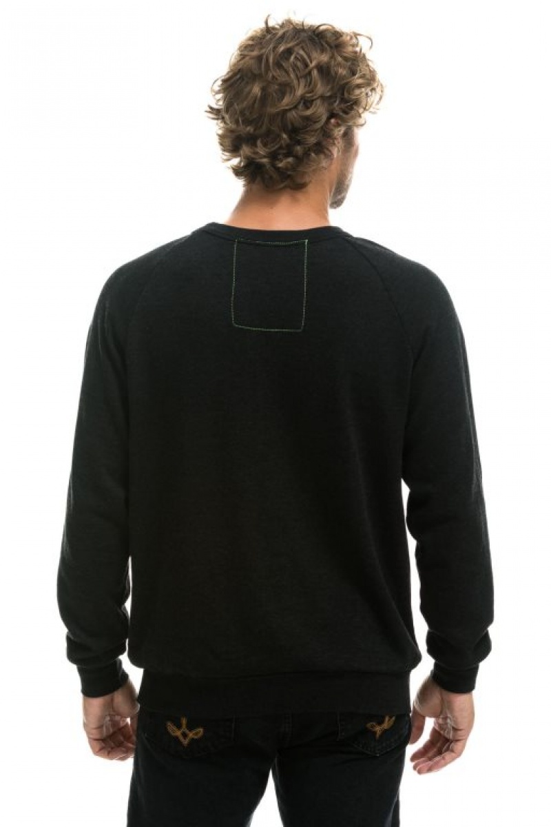Sudaderas Aviator Nation Never Stop Chasing Rainbows Crew Mujer Black | 16OWDANYF