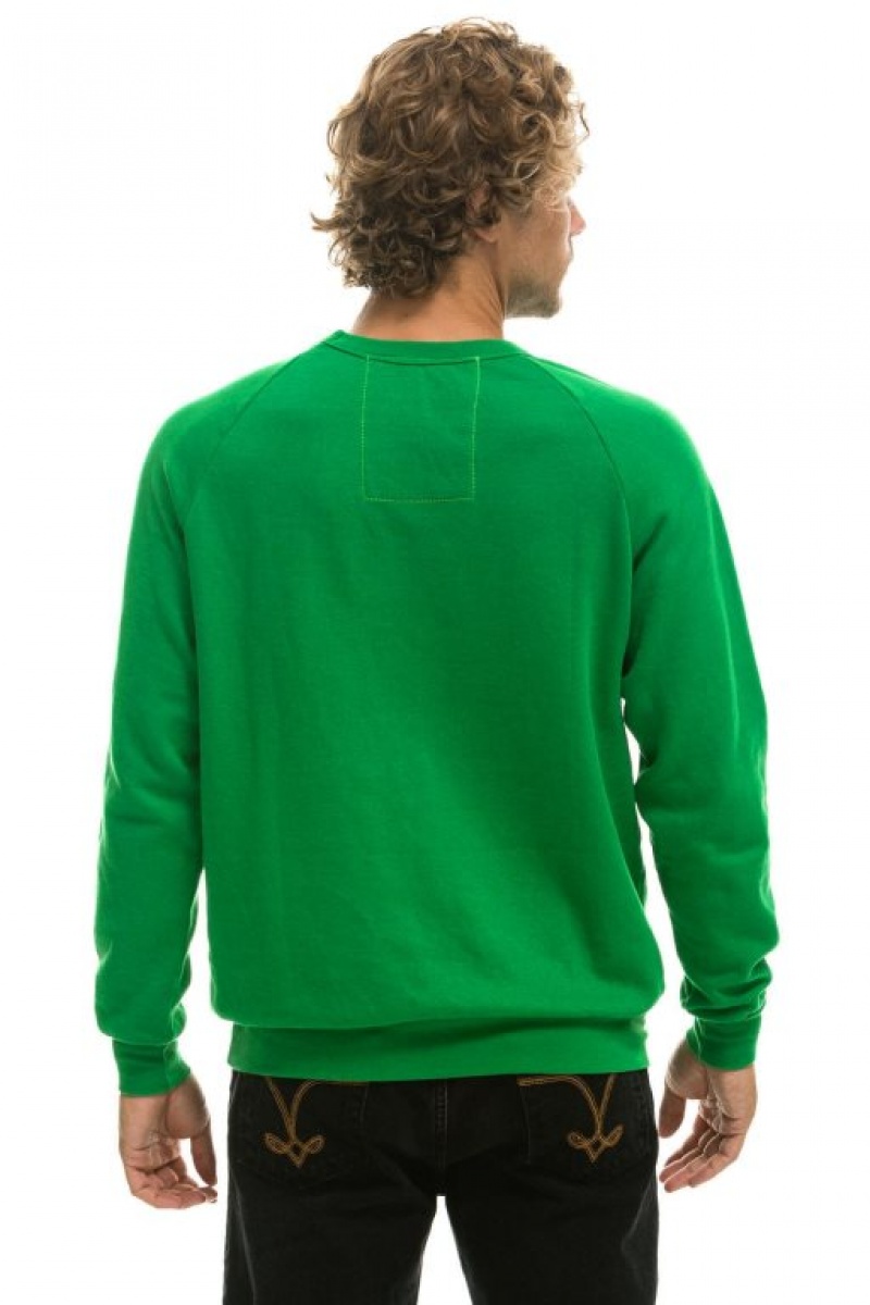 Sudaderas Aviator Nation Ride Logo Crew Mujer Green | 15UYSGIME