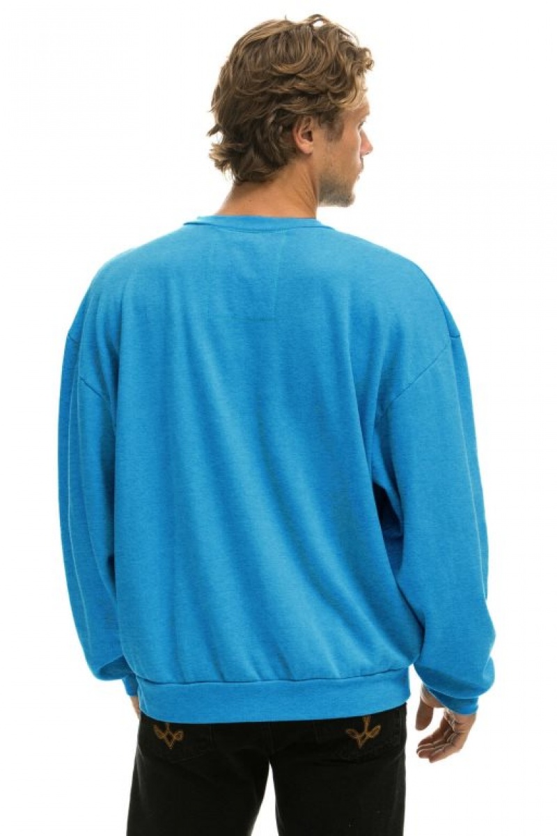 Sudaderas Aviator Nation Smiley 2 Relaxed Mujer Ocean | 15ROVKSBN