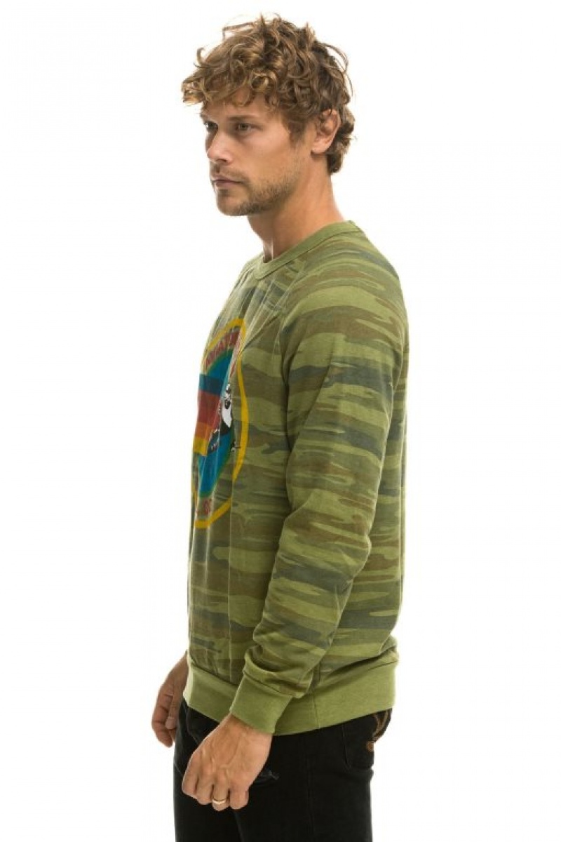 Sudaderas Aviator Nation Vail Crew Mujer Camo | 18VMJNZUP