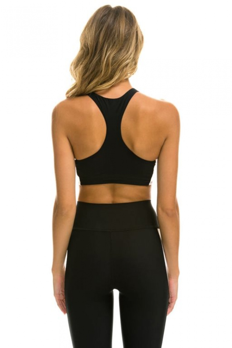 Sujetador Deportivo Aviator Nation Color Block Racer Mujer Black | 56YJDIKXZ