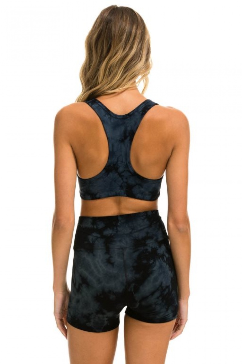 Sujetador Deportivo Aviator Nation Hand Dyed Mujer Tie Dye Crystal Smoke | 57LUBYOHG
